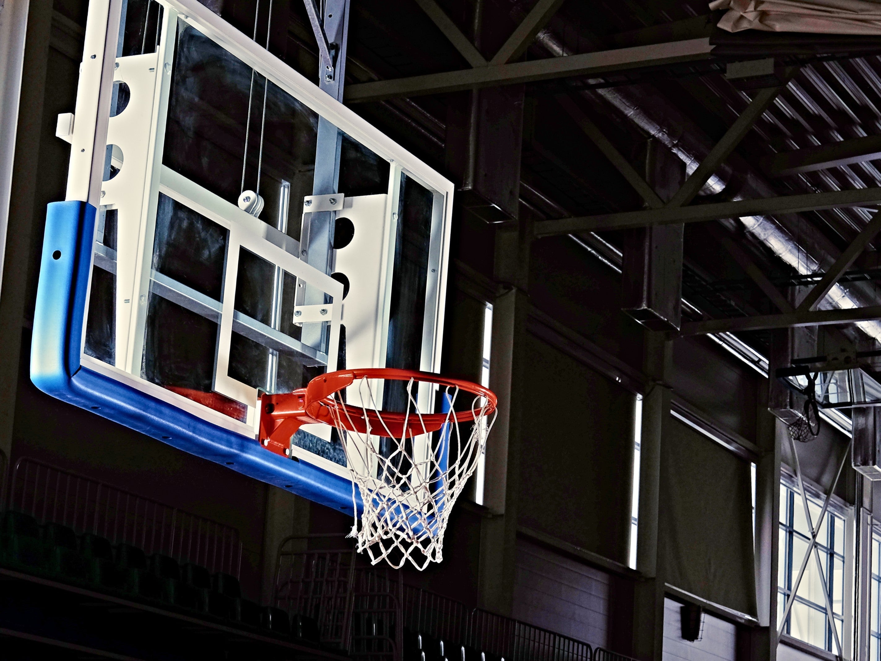 Indoor basketball hoops