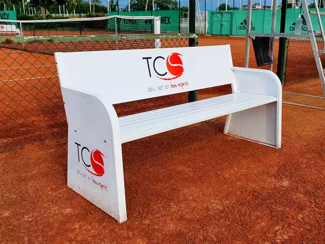 Advertising Tennis Court Bench – Steel