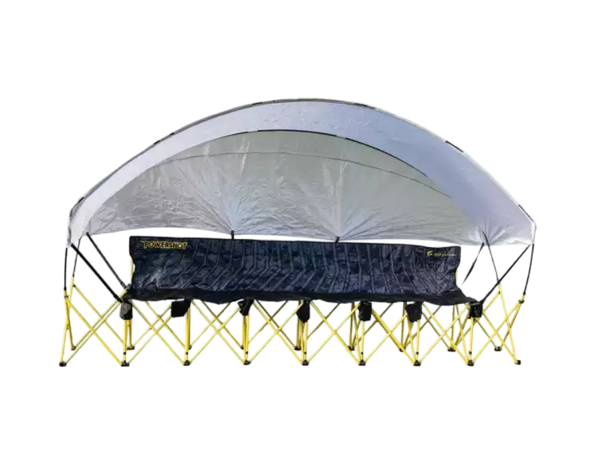 6-seater covered folding bench