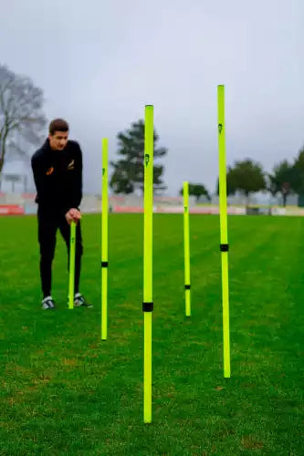 Set mit 6 teleskopierbaren Slalomstöcken, 91 cm bis 172 cm