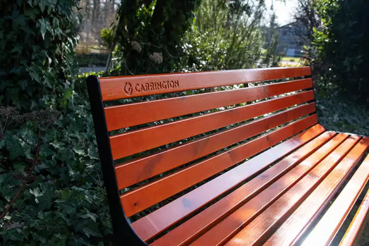 Premium wooden tennis bench with backrest - 180 cm