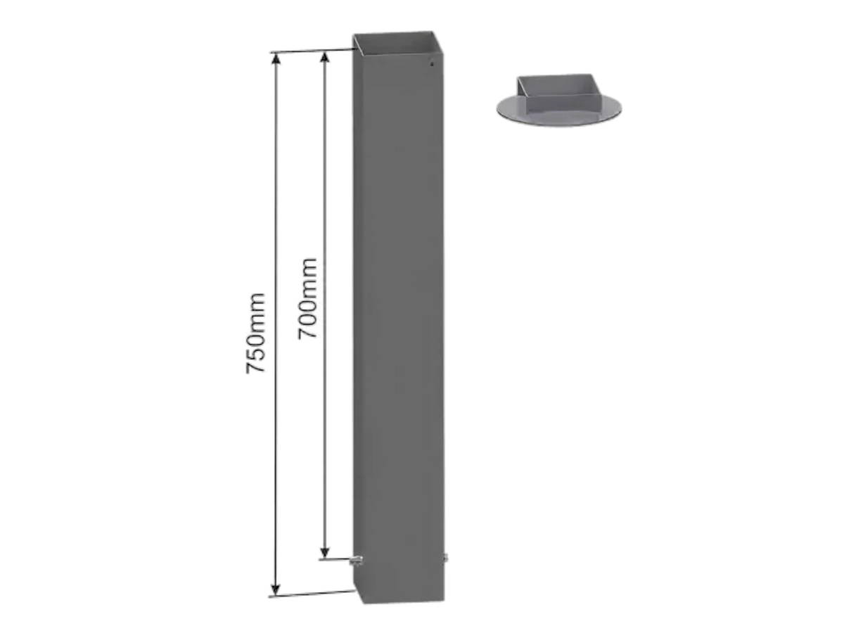 Attachment sleeves for basketball goal - 100mm x 100mm