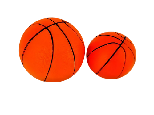 Set of 5 foam basketball size 2 (diameter 14cm)