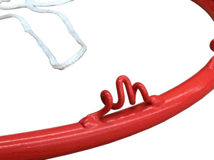 Standard basketball hoop with - 4 reinforcements