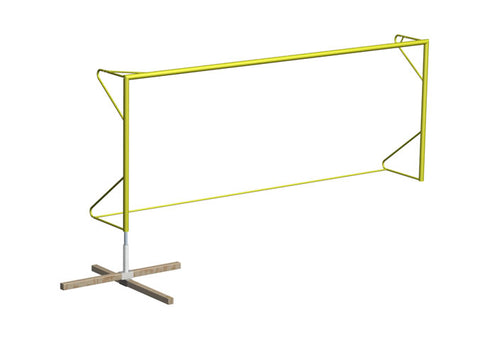 Pair of beach football goals to seal - 5.5m x 2.2m with steel sleeves