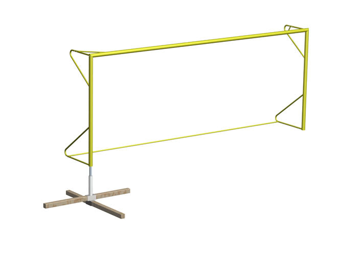 Pair of beach football goals to seal - 5.5m x 2.2m with steel sleeves