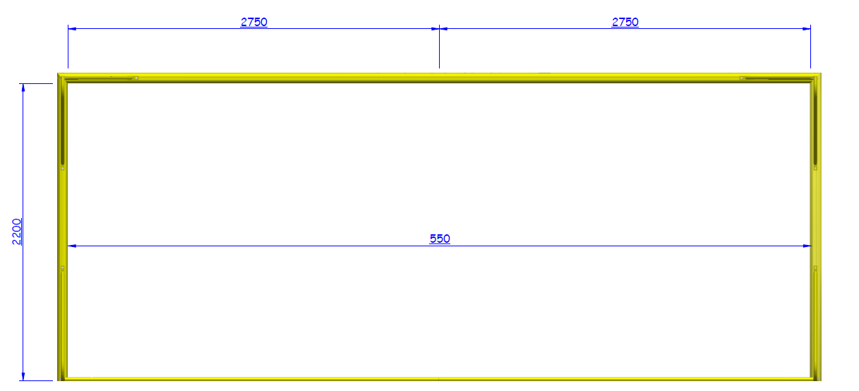 Pair of portable beach football goals - 5.5m x 2.2m