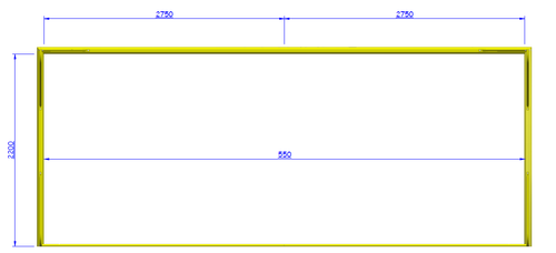 Pair of portable beach football goals - 5.5m x 2.2m