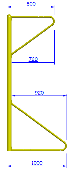 Pair of portable beach football goals - 5.5m x 2.2m