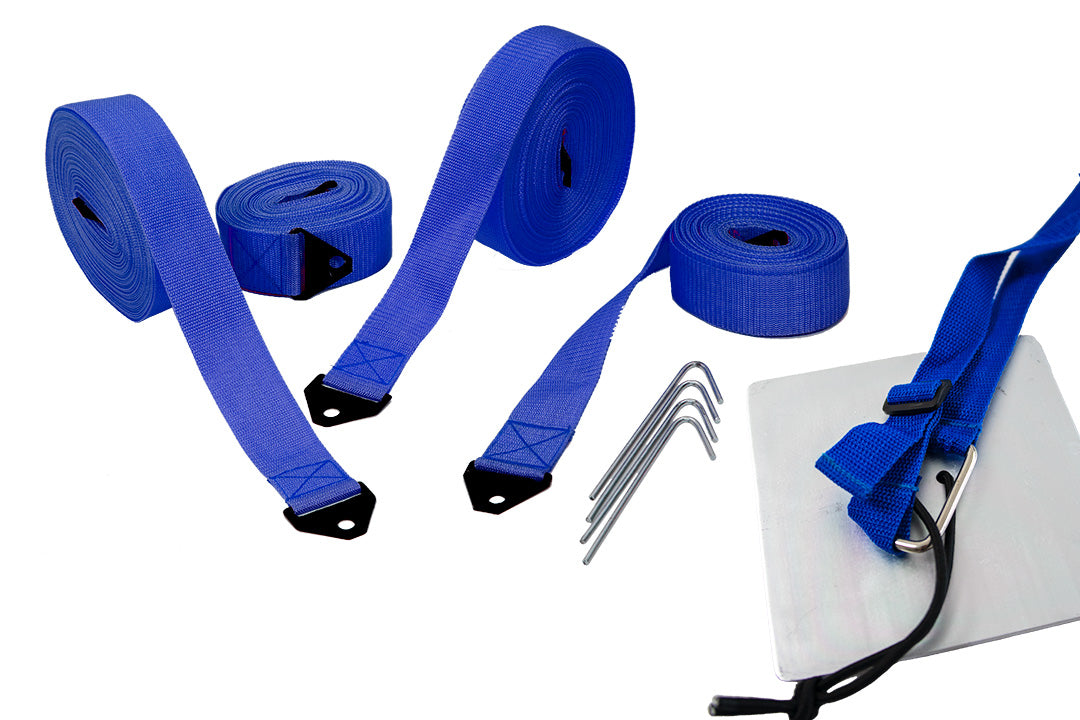 Beach volleyball court boundaries with 4 sand fasteners - 16m x 8m