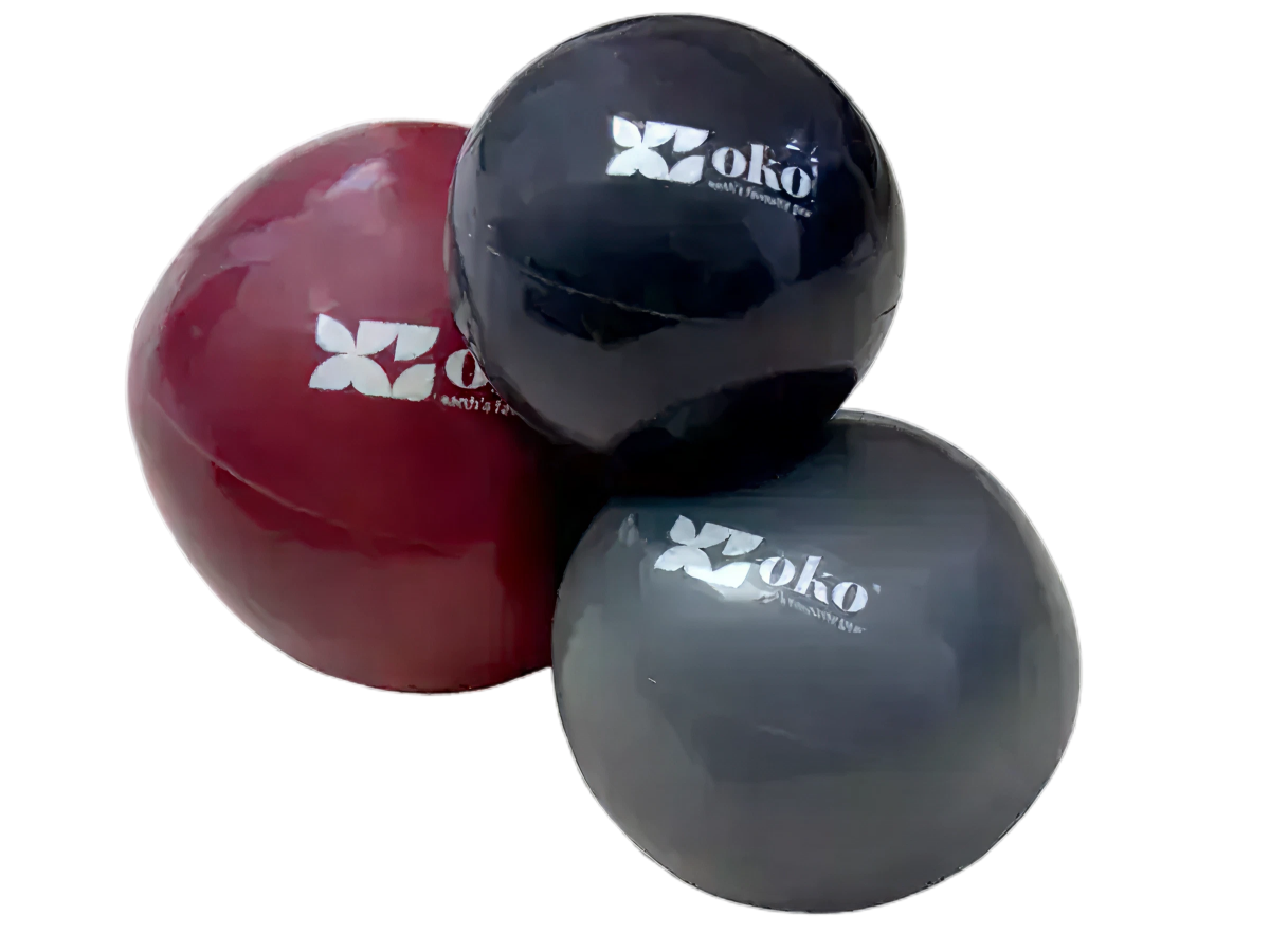 Set of 3 pvc weighted balls