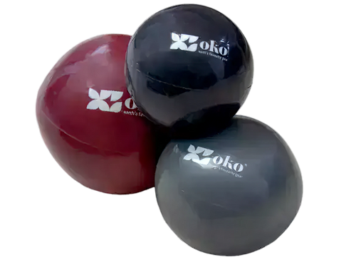 Set of 3 pvc weighted balls