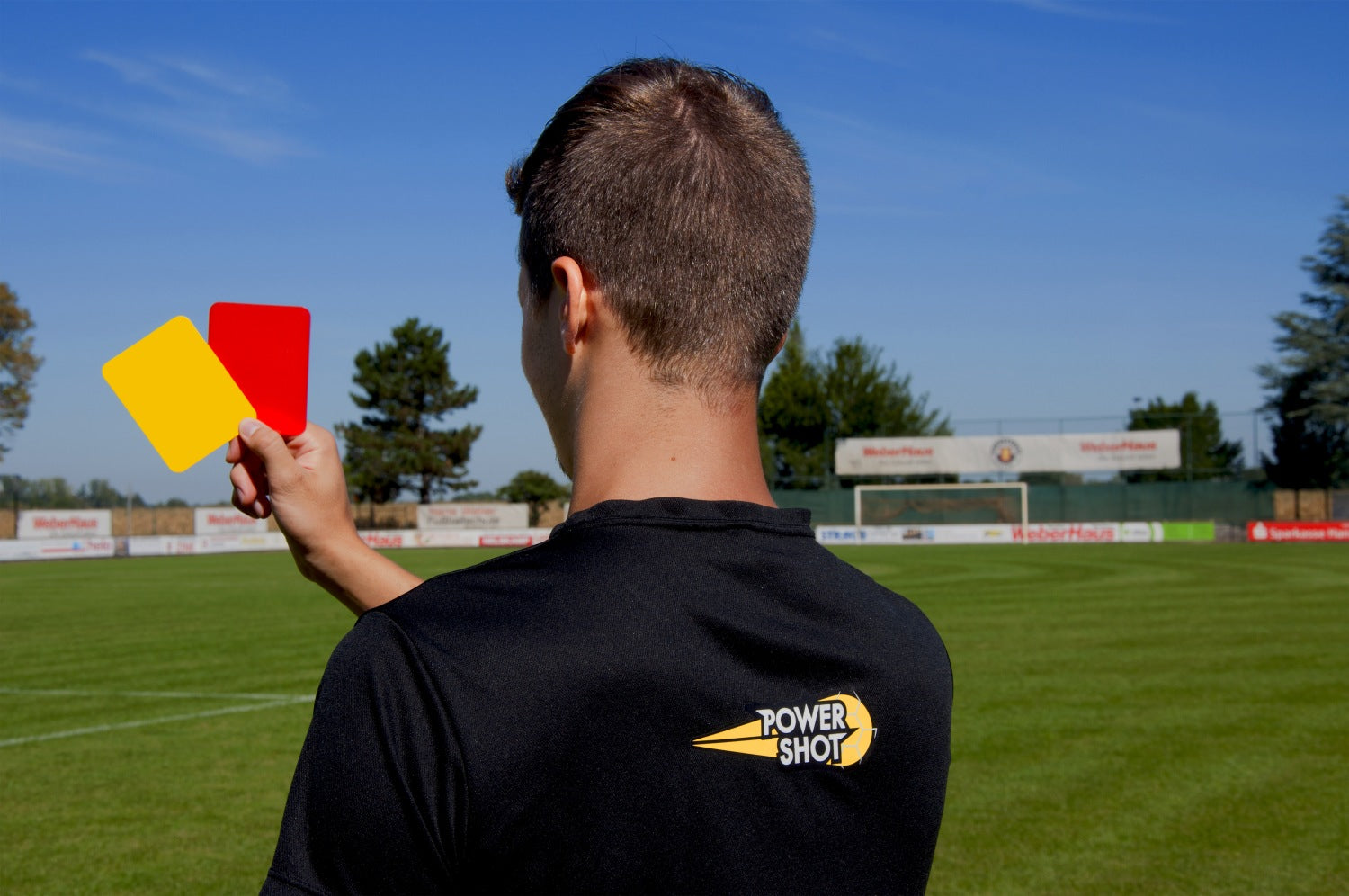 Pair of referee cards yellow and red