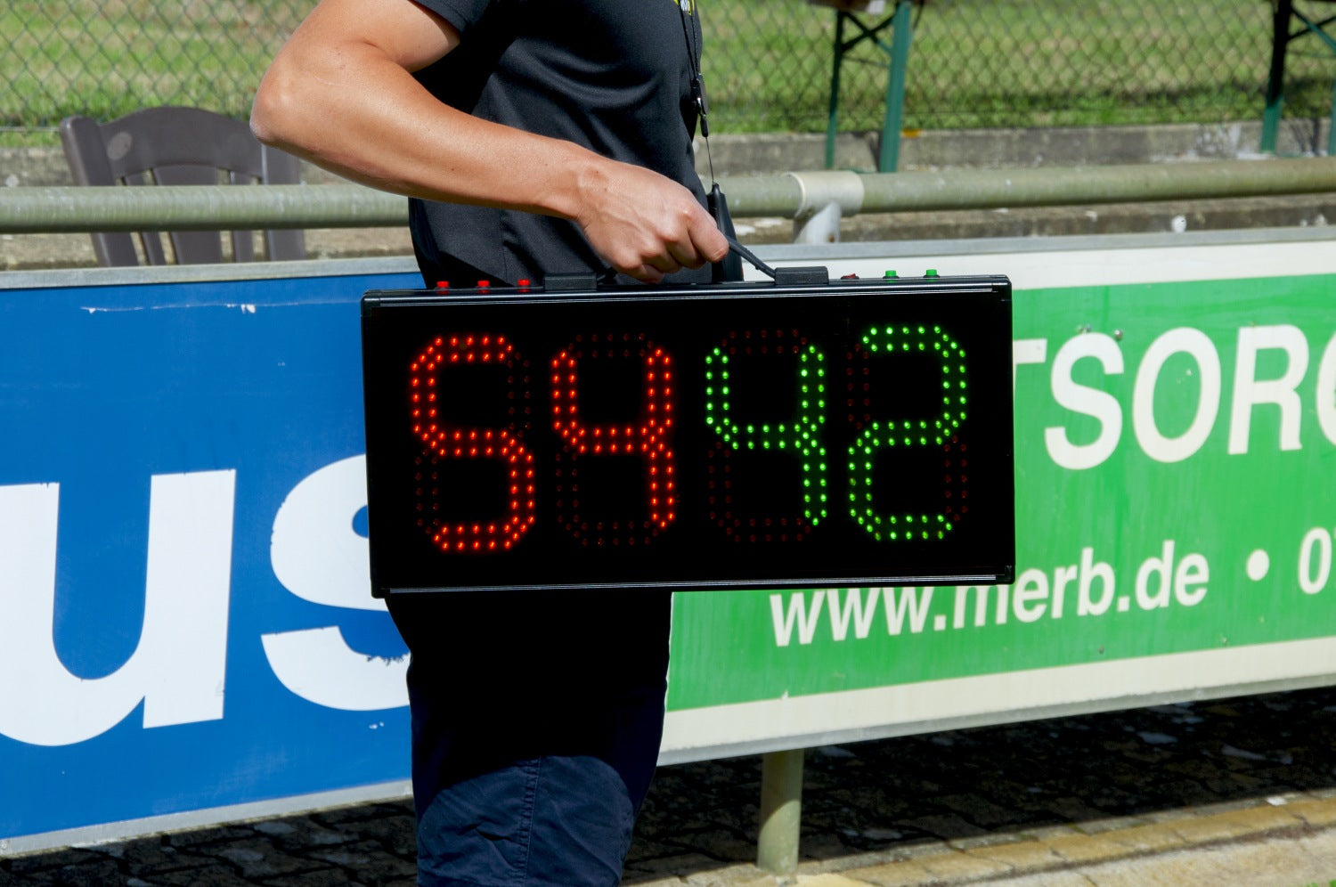 Electronic player change panel