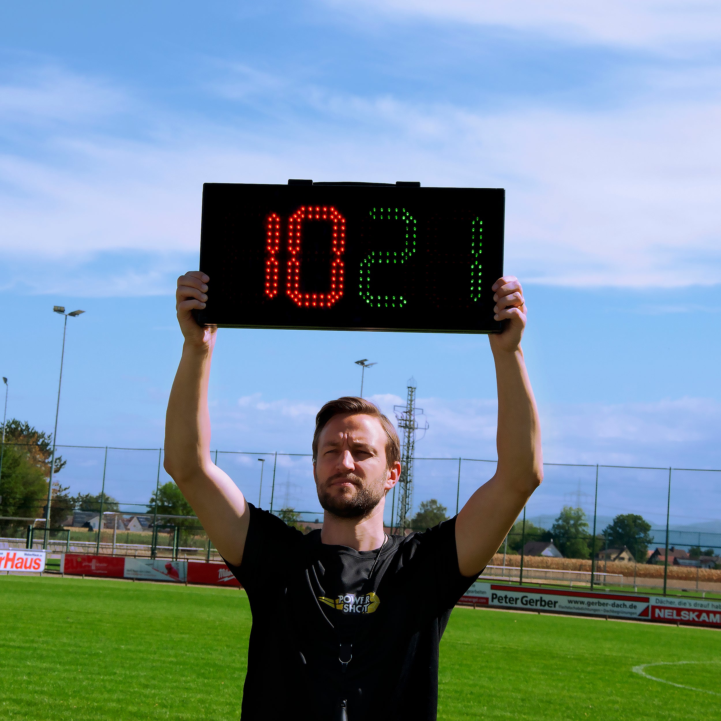 Electronic player change panel