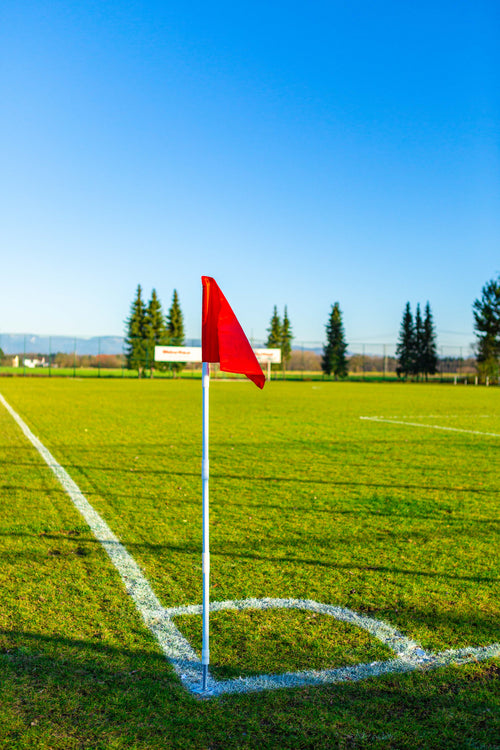 Set of 4 football corner posts flexible and foldable