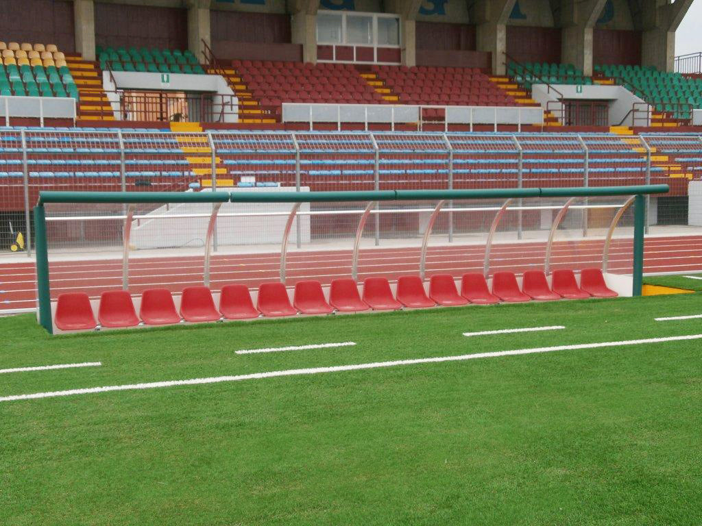 Spielerkabine "PRO" - Auswechselbank - 2 m - 4 Sitze - PVC