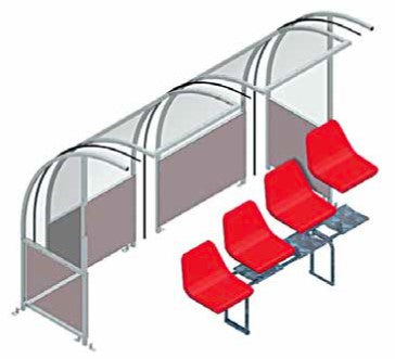 Coach shelter 2 - 4m 8 seats