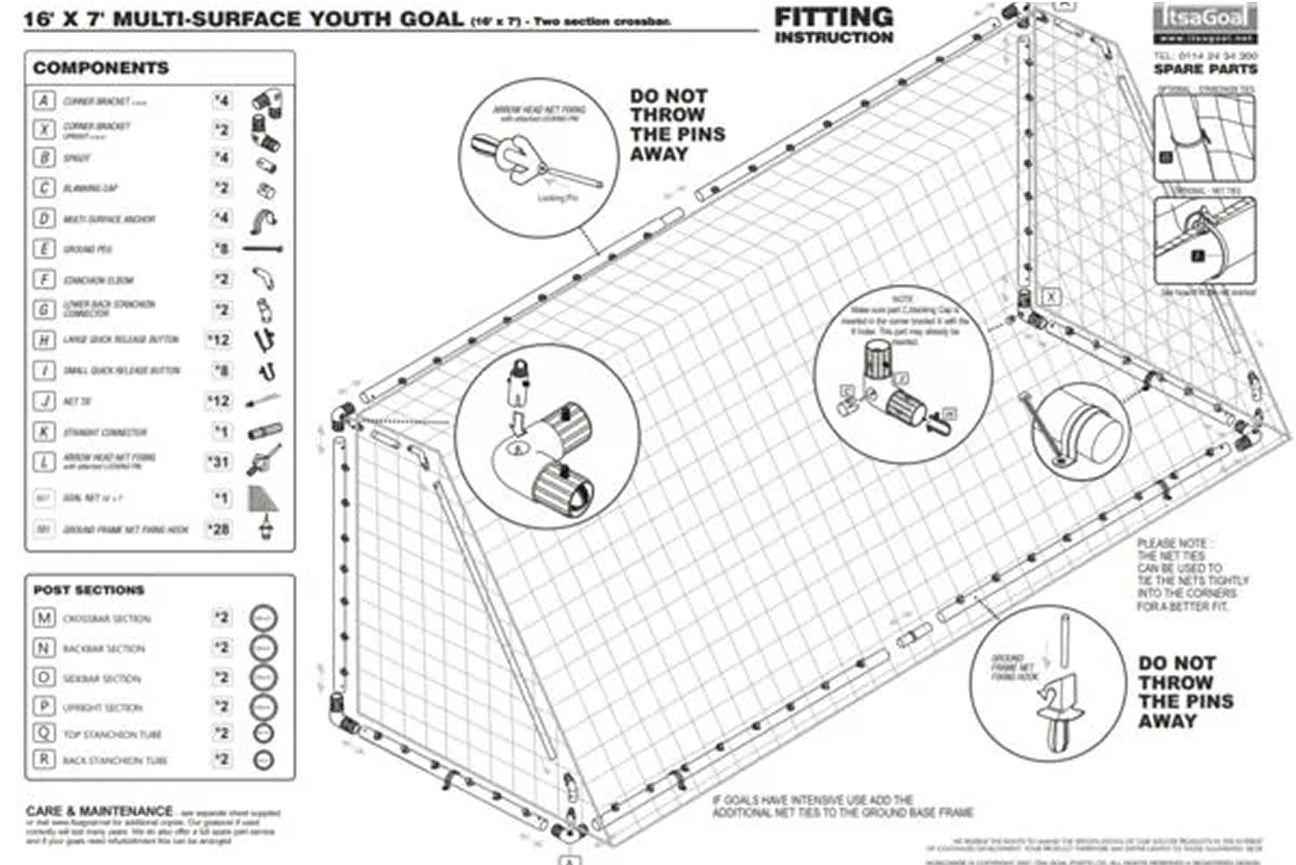 Tennis ball net - 4m x 1.1m