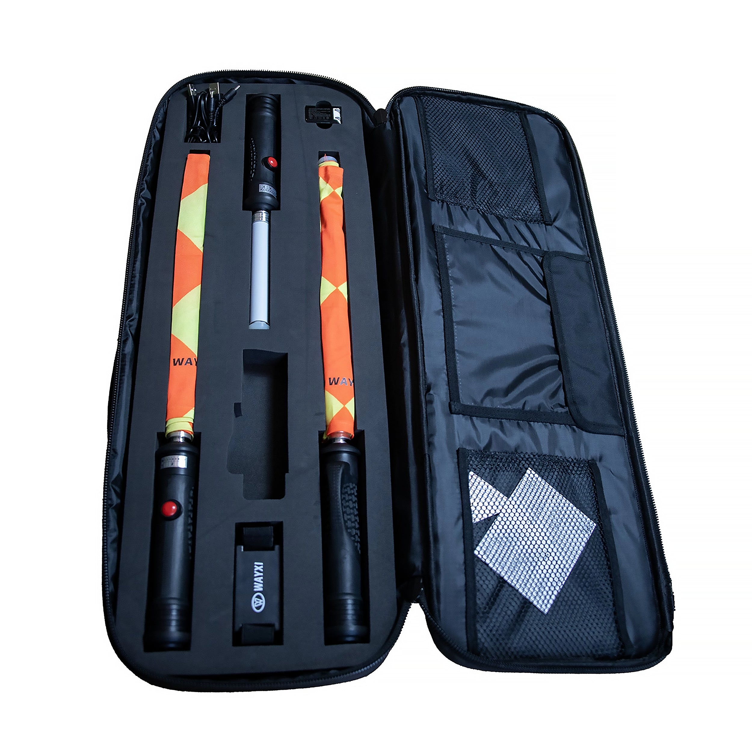 Pair of electronic flags for referees