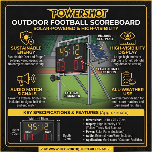 Innovative outdoor football scoreboard – 110cm x 70cm x 7cm