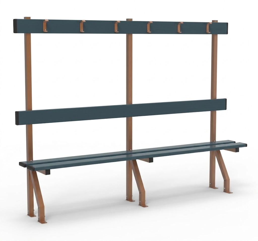 6-Seater Sports Facility Bench - 10 x 2,5 x 1,6 x 192,2 cm