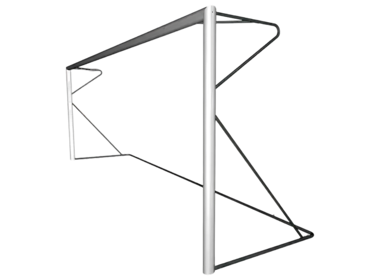Transportable professional 11-a-side football goal aluminium - 7.32m x 2.44m with net
