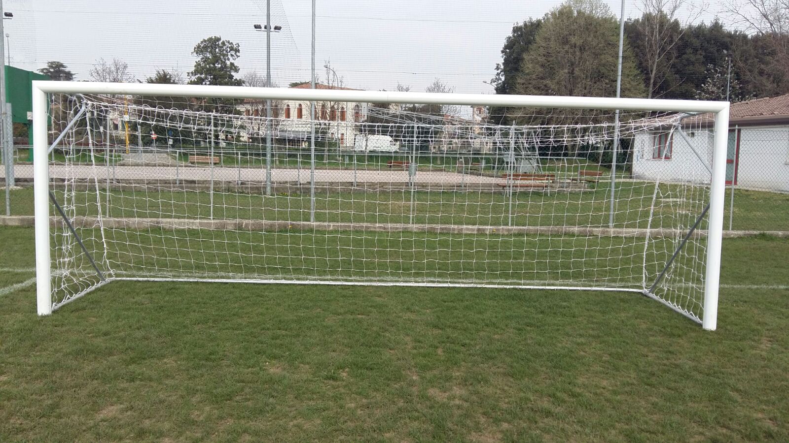 Aluminium 8-a-side football goal - 6m x 2m