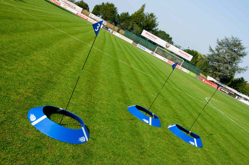 Football golf kit of 6 holes with flags and bag