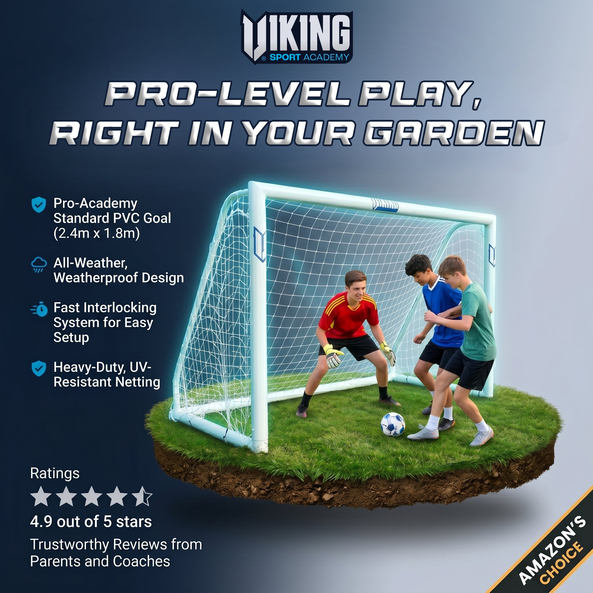 Netsportique garden goal - 2,4m x 1,8m