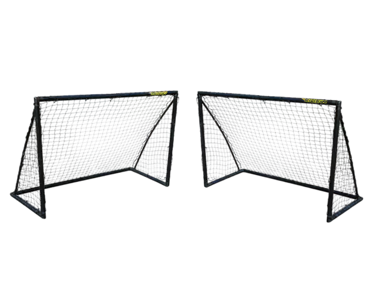 Pair of Football goals - 1.8m x 1.2m - uPVC black