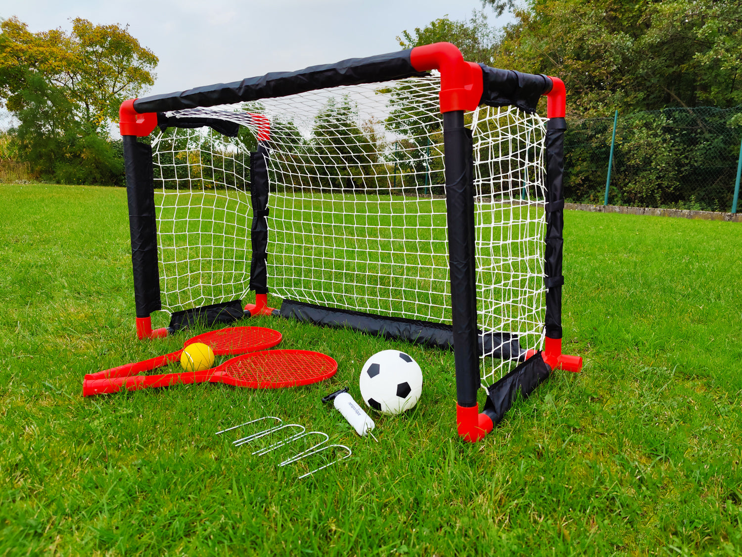 2 in 1 football goal and tennis net