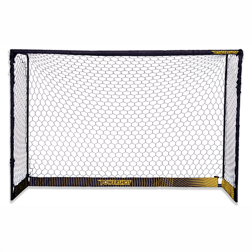 Black steel football goal - 3m x 2m