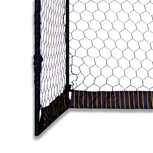 Black steel football goal - 3m x 2m