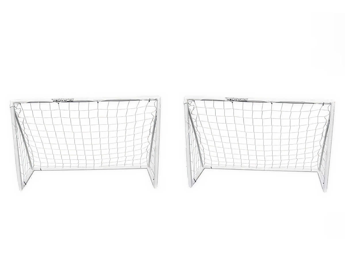 Pair of Football goals - 1.8m x 1.2m uPVC white