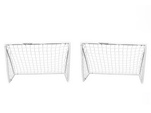 Pair of Football goals - 1.8m x 1.2m uPVC white