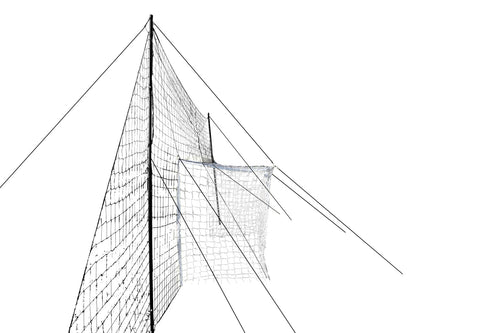 Fußballtor 3,7 m x 1,8 m mit integriertem Schutznetz 6,5 m x 3 m