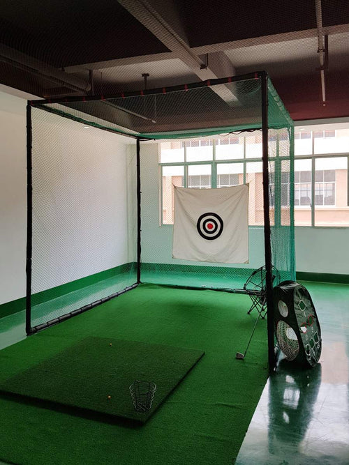 Golf cage - 3m x 3m x 3m with target and protective foam