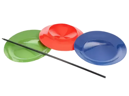 Juggling plates with sticks set of 3
