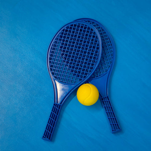 Children's tennis set with 41cm rackets and carry net