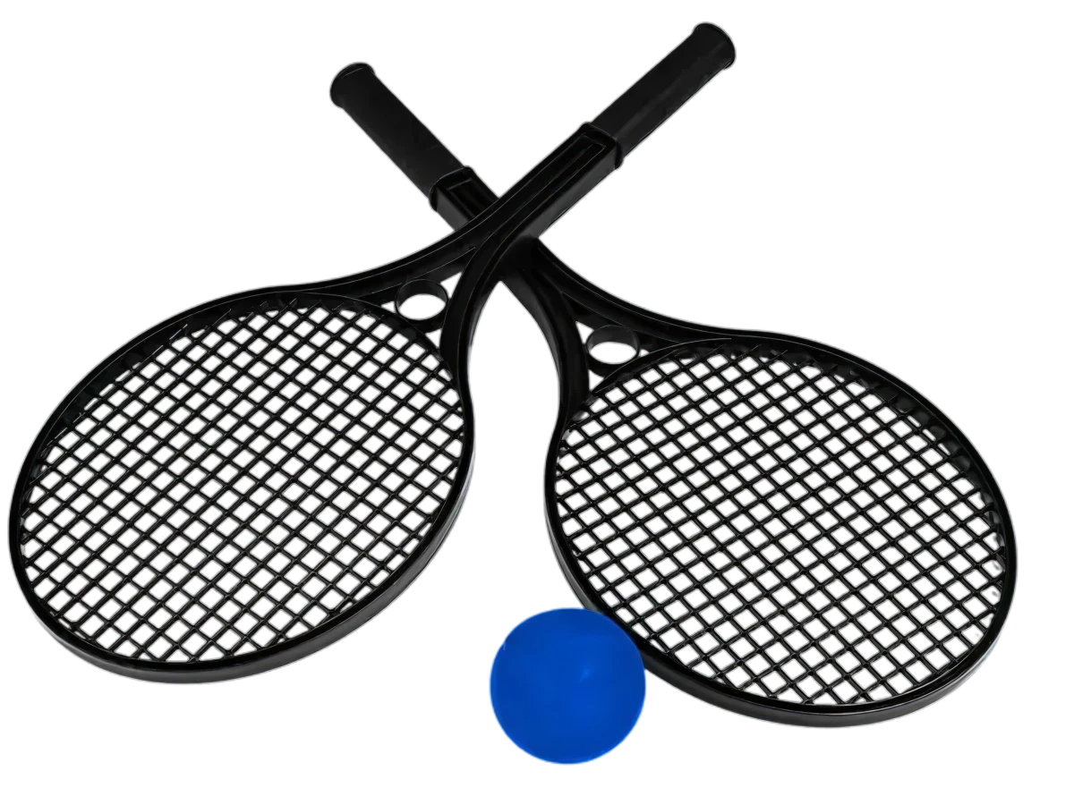 Children's tennis set with 54cm rackets and carry net