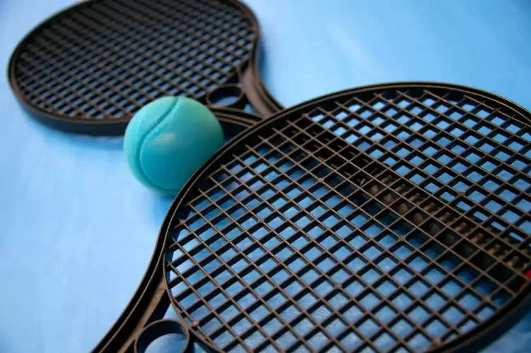 Children's tennis set with 54cm rackets and carry net