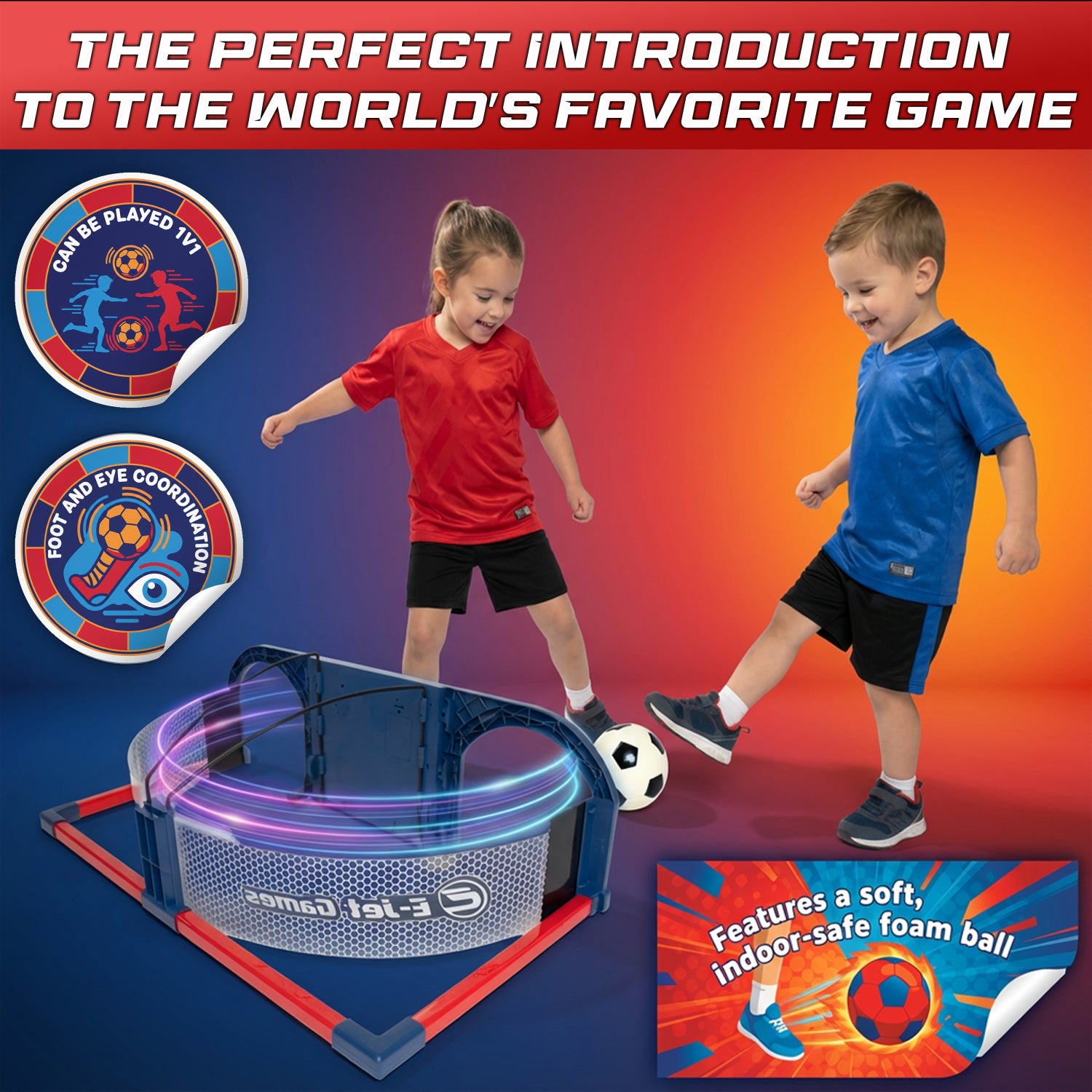 Football trainer with electronic LED target