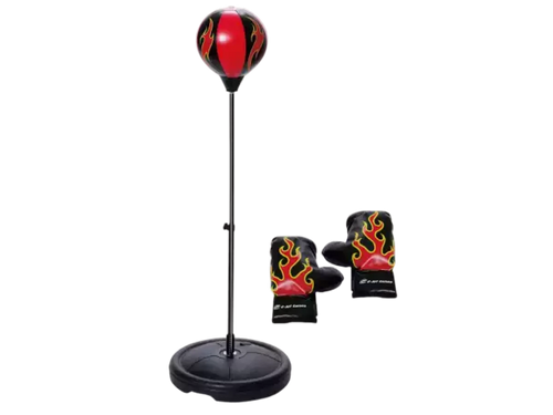 Stand-up punching bag with boxing gloves - Child