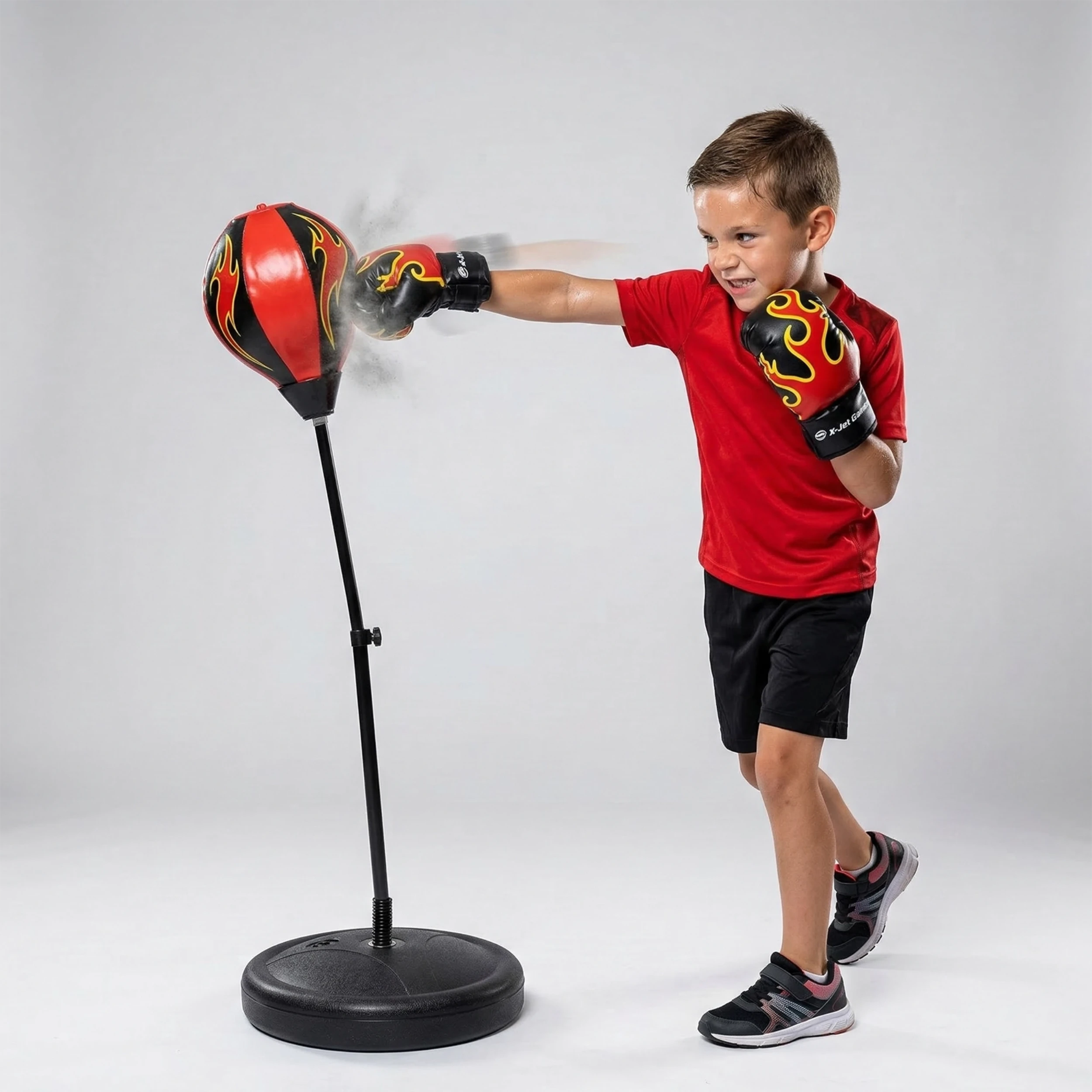 Stand-up punching bag with boxing gloves - Child Powershot