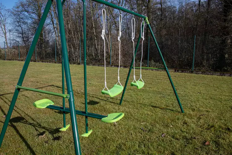 Multi-Play Garden Swing Set with Basketball Hoop - 3 Station