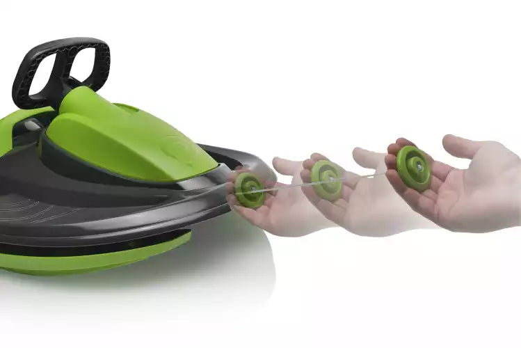 Snow Sled with Retractable Tow Cable for Kids and Adults