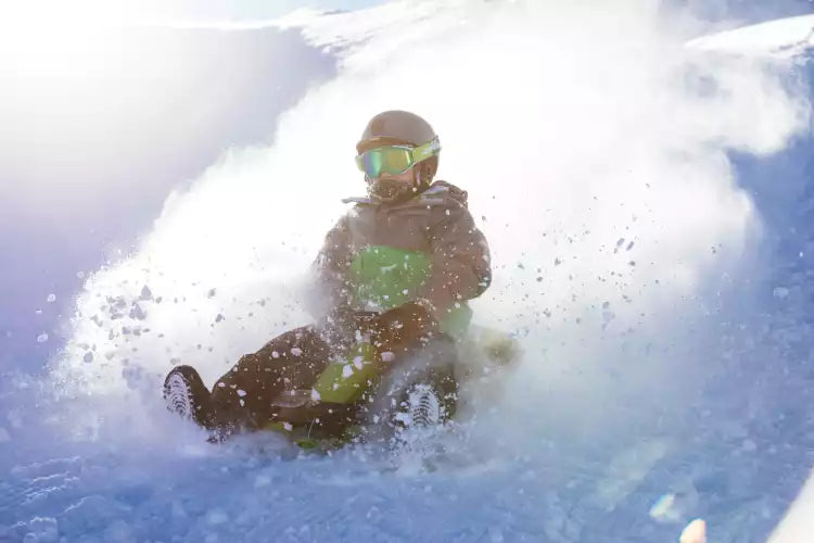 Snow Sled with Retractable Tow Cable for Kids and Adults