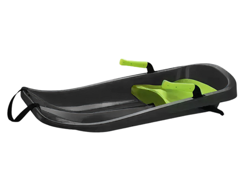 Traditional Children's Snow Sled with Dual Hand Brakes and Tow Rope