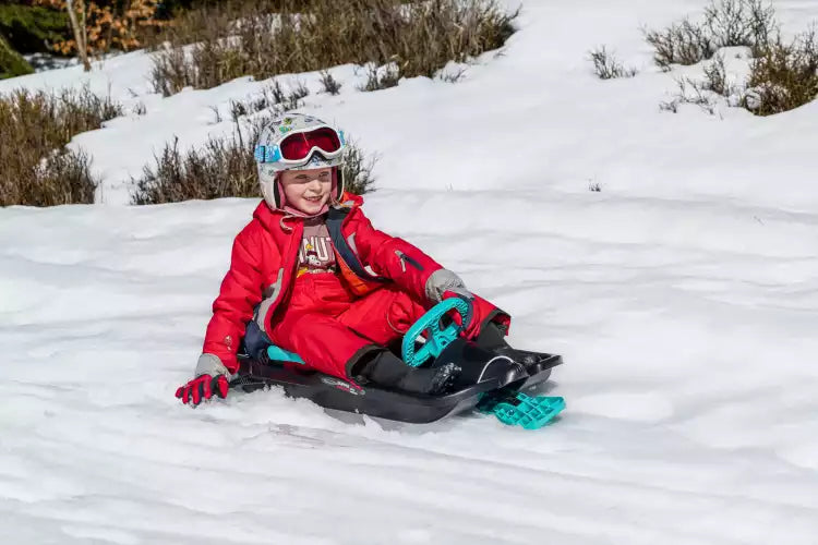 Designer sled with steering wheel